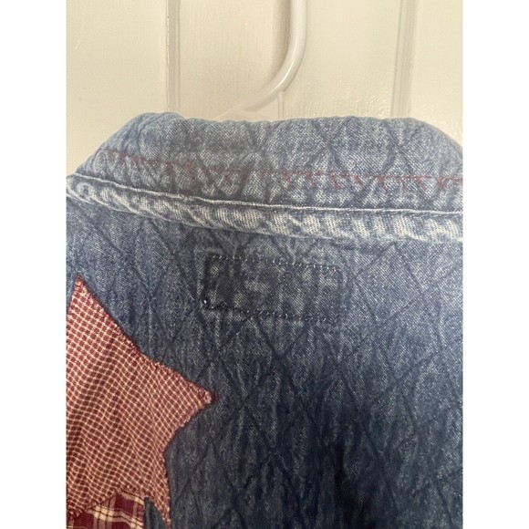 HAK'S Quilted Sleeveless Vest, blue with patchwork, size XL - Picture 4 of 4